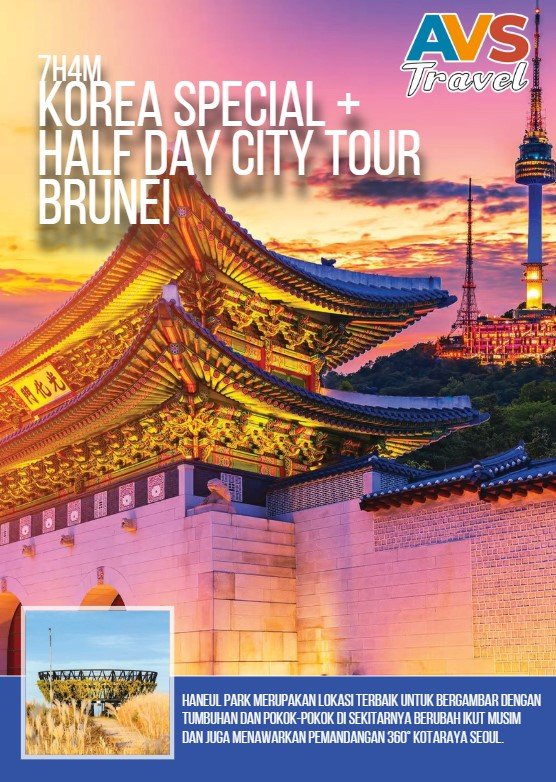 7D4N  Korea Special + Half Day City Tour Brunei